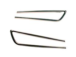 Door Panel Hockey Stick Set; Chrome (56-57 Corvette C1)