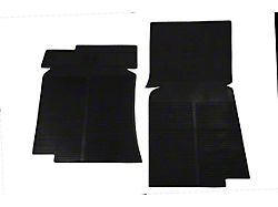 Rubber Floor Mats; Black (63-67 Corvette C2)
