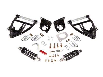 Aldan American Double Adjustable Front Coil-Over Conversion Kit with Lower Control Arms; 750 lb. Spring Rate (71-87 Small Block V8 C10, C15 w/ 63-70 Style Spindles)