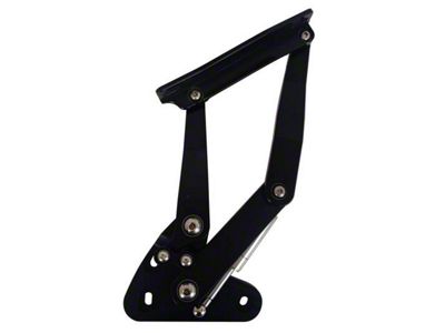 All American Billet Hood Hinges; Plain; Black Anodized (67-72 C10, C20, K10, K20)