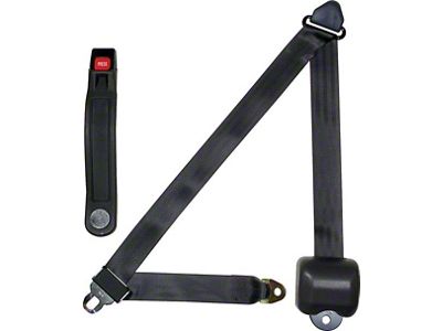 Allstar Performance 3-Point Seat Belt; Retractable; Charcoal (Universal; Some Adaptation May Be Required)