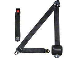 Allstar Performance 3-Point Seat Belt; Retractable; Charcoal (Universal; Some Adaptation May Be Required)
