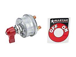 Allstar Performance Battery Disconnect Switch with Decal; Single Pole (Universal; Some Adaptation May Be Required)