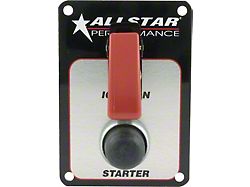 Allstar Performance Ignition Switch Panel; One Switch with Flip Cover (Universal; Some Adaptation May Be Required)
