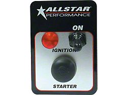 Allstar Performance Ignition Switch Panel; One Switch with Light (Universal; Some Adaptation May Be Required)