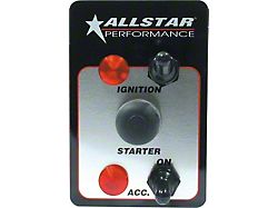 Allstar Performance Ignition Switch Panel; Two Switch with Lights (Universal; Some Adaptation May Be Required)