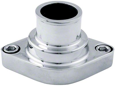 Allstar Performance Water Neck; Straight; Polished (Universal; Some Adaptation May Be Required)