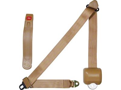 Allstar Performance 3-Point Seat Belt; Retractable; Tan (Universal; Some Adaptation May Be Required)