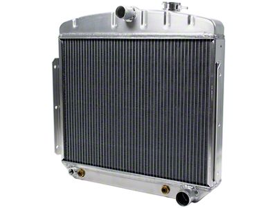 Allstar Performance Aluminum Radiator; 2-Row (55-56 I6 150, 210, Bel Air, Nomad w/ Automatic Transmission)