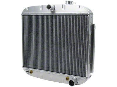 Allstar Performance Aluminum Radiator; 2-Row (55-57 V8 150, 210, Bel Air, Nomad w/ Automatic Transmission)