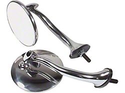 Allstar Performance 4-Inch Super Swan Neck Mirror; Pair (Universal; Some Adaptation May Be Required)