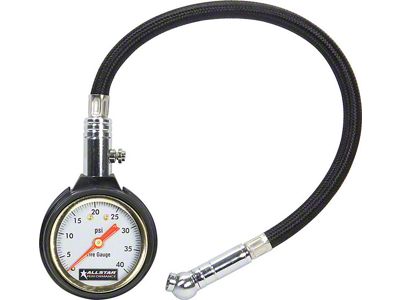 Allstar Performance Tire Pressure Gauge; 2-Inch; 0-40 PSI