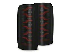 AlphaRex LUXX-Series LED Tail Lights; Black/Red Housing; Smoked Lens (87-96 Bronco)