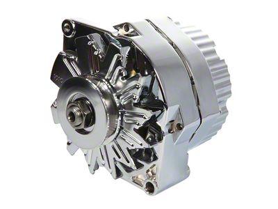 Alternator; 100 AMP; GM 1 Wire Style; Machined Pulley; Chrome Finish; 100% New