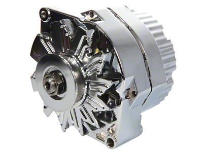Alternator; 100 AMP; GM 1 Wire Style; Machined Pulley; Chrome Finish; 100% New