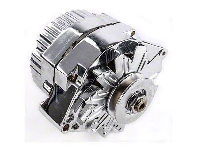 Alternator; 120 AMP; GM 1 Wire Style; Machined Pulley; Chrome Finish; 100% New