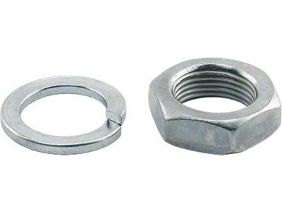 Alternator Nut & Lock Washer - Correct Zinc Finish