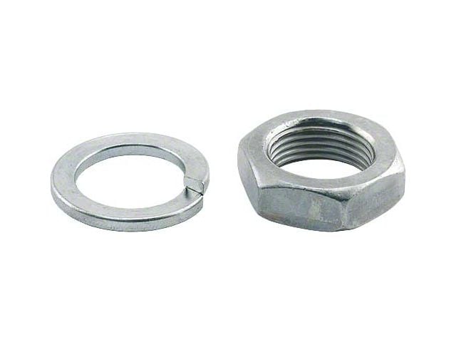 Alternator Nut & Lock Washer - Correct Zinc Finish