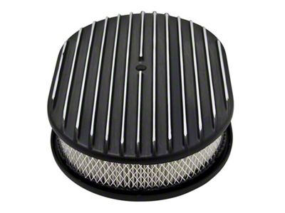 Aluminum Black 12'' Air Cleaner Paper Filter Polished Finned