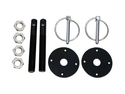 Aluminum Hood Pin Kit, Black