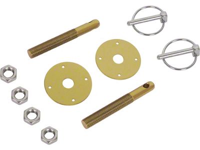 Aluminum Hood Pin Kit, Gold