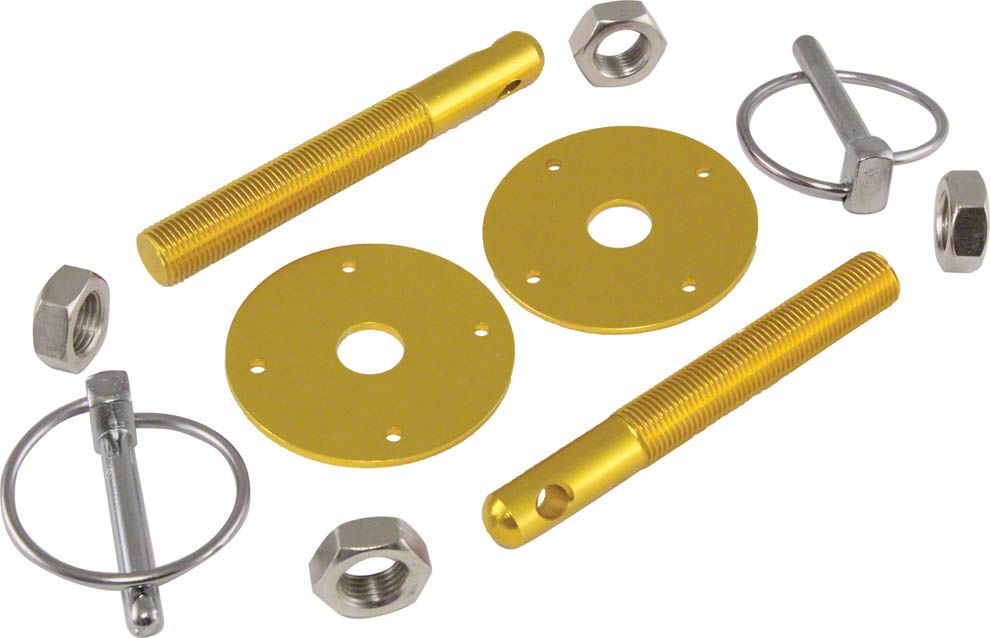 Ecklers Hood Pin Kit, Silver Aluminum