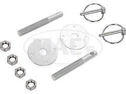 Aluminum Hood Pin Kit, Silver