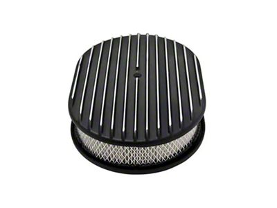 Aluminum Oval Air Cleaner Paper Filter, Black, 12