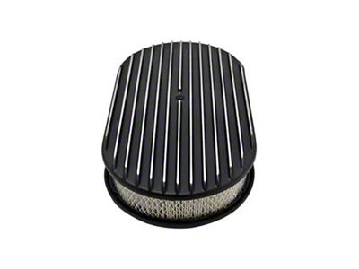 Aluminum Oval Air Cleaner Paper Filter, Black, 15