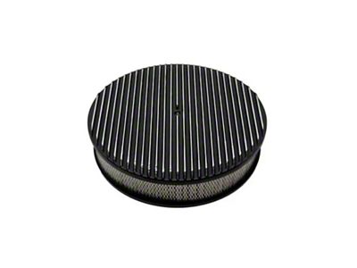 Aluminum Round Air Cleaner Paper Filter, Black, 14