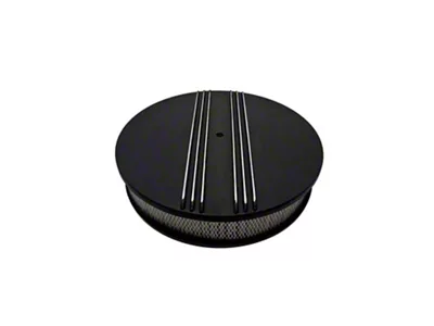 Aluminum Round Air Cleaner Paper Filter, Black, 14