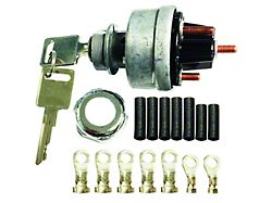 Universal 4-Position Ignition Switch with Keys; 1-Inch Hole (Universal; Some Adaptation May Be Required)