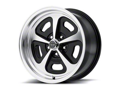 American Racing 500 Mono Black Wheel W/ Machine, 15X7