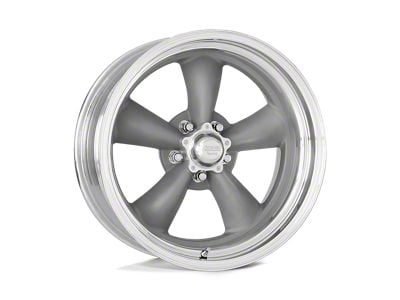American Racing Classic Torq Thrust II Custom Gray with Polished Lip Wheel; 16x8; -18mm Offset (70-81 Camaro)