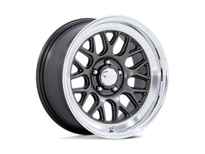 American Racing G-Force Matte Anthracite with Diamond Cut Lip Wheel; 17x7; 0mm Offset (63-67 Corvette C2)
