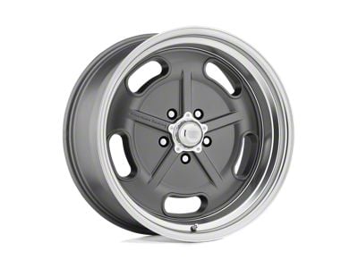 American Racing Salt Flat Mag Gray with Diamond Cut Lip Wheel; 17x7; 0mm Offset (63-67 Corvette C2)