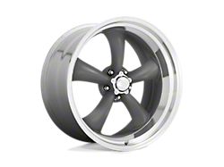 American Racing Classic Torq Thrust II Mag Gray with Machined Lip Wheel; 17x9.5; 8mm Offset (84-96 Corvette C4)