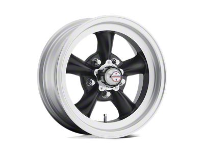 American Racing Torq Thrust D Satin Black with Machined Lip Wheel; 16x8; -12mm Offset (53-62 Corvette C1)