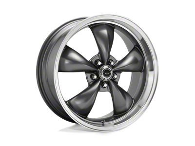 American Racing Torq Thrust M Anthracite with Machined Lip Wheel; 17x8; 0mm Offset (53-62 Corvette C1)