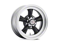 American Racing Torq Thrust D Satin Black with Machined Lip Wheel; 15x7; -6mm Offset (64-73 Mustang)