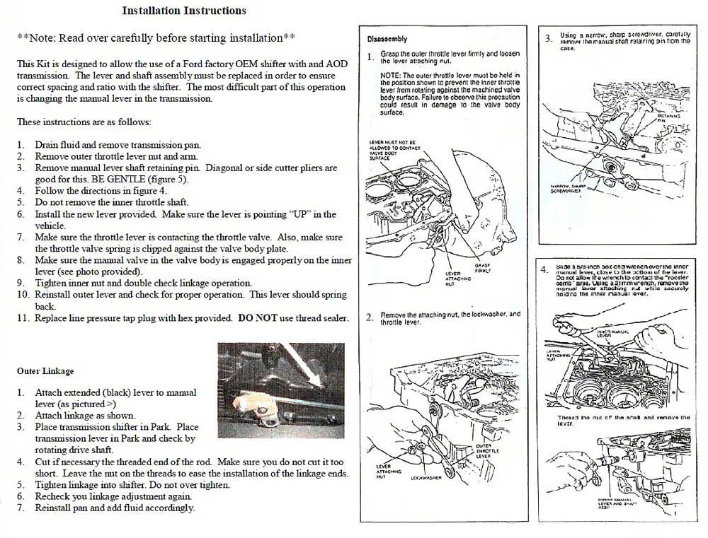 Ecklers AOD Transmission Shift Linkage