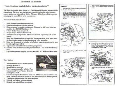 AOD Transmission Shift Linkage