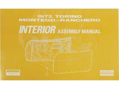 Assembly Manual, Interior, Montego, Ranchero, Torino, 1972