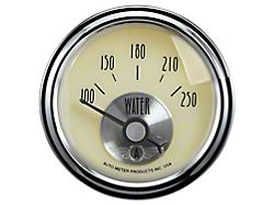 Auto Meter Prestige Antique Ivory Series 2-1/16-Inch Water Temperature Gauge; 100-250 Fahrenheit (Universal; Some Adaptation May Be Required)
