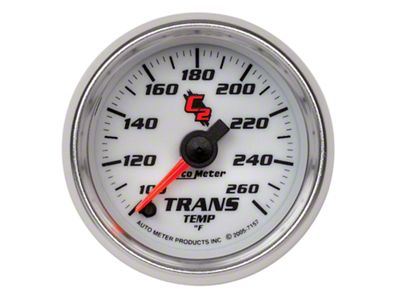 Auto Meter C2 Series 2-1/16-Inch Transmission Temperature; 100-260 Fahrenheit; Digital Stepper Motor (Universal; Some Adaptation May Be Required)