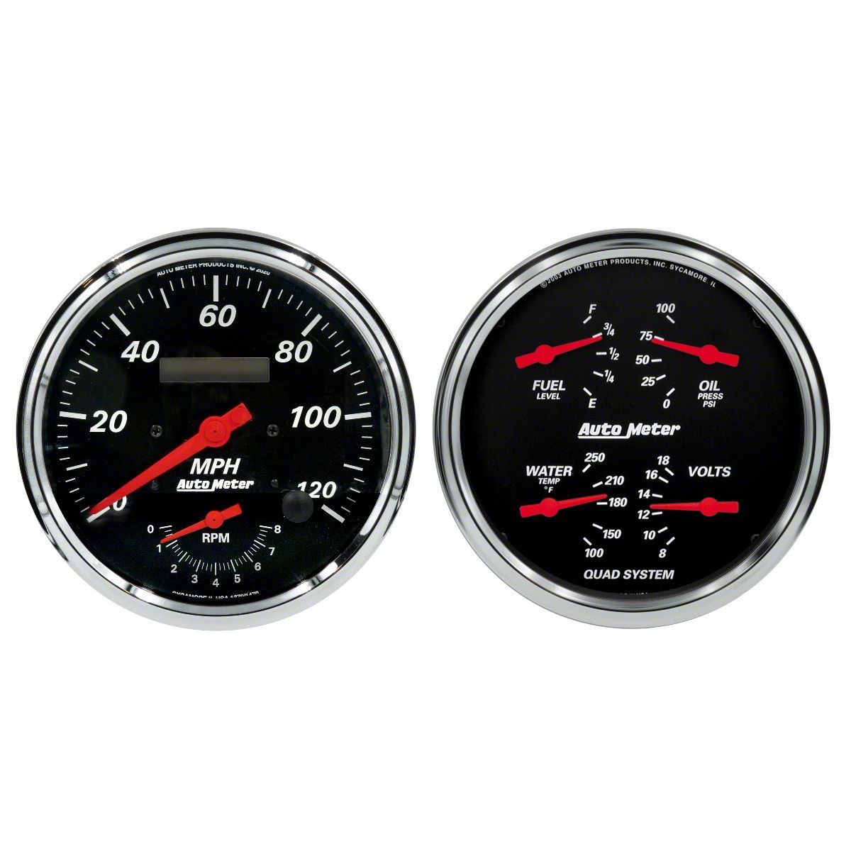 ★87MM★ Mmlg MMMN MMMN HFT SQUID BLACK Auto Meter Ecklers Designer Black Series 5-Inch Quad and