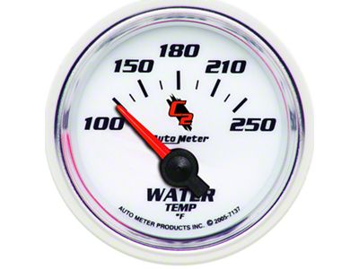 Auto Meter C2 Series 2-1/16-Inch Water Temperature Gauge; 100-250 Fahrenheit (Universal; Some Adaptation May Be Required)
