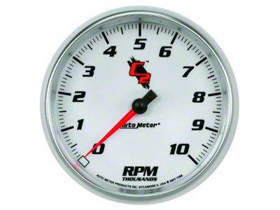 Auto Meter C2 Series 5-Inch In-Dash Tachometer; 0-10000 RPM (Universal; Some Adaptation May Be Required)