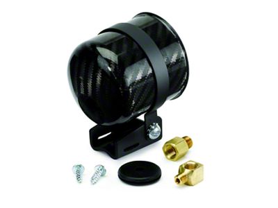 Auto Meter Pedestal Gauge Mount with Carbon Fiber Cup for Mechanical Gauges; 2-5/8-Inch (Universal; Some Adaptation May Be Required)