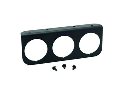 Auto Meter Triple Gauge Mounting Panel; Black; 2-1/16-Inch (Universal; Some Adaptation May Be Required)